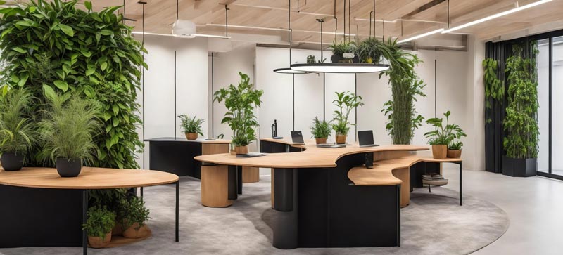 l'importance des plantes vertes dans un bureau